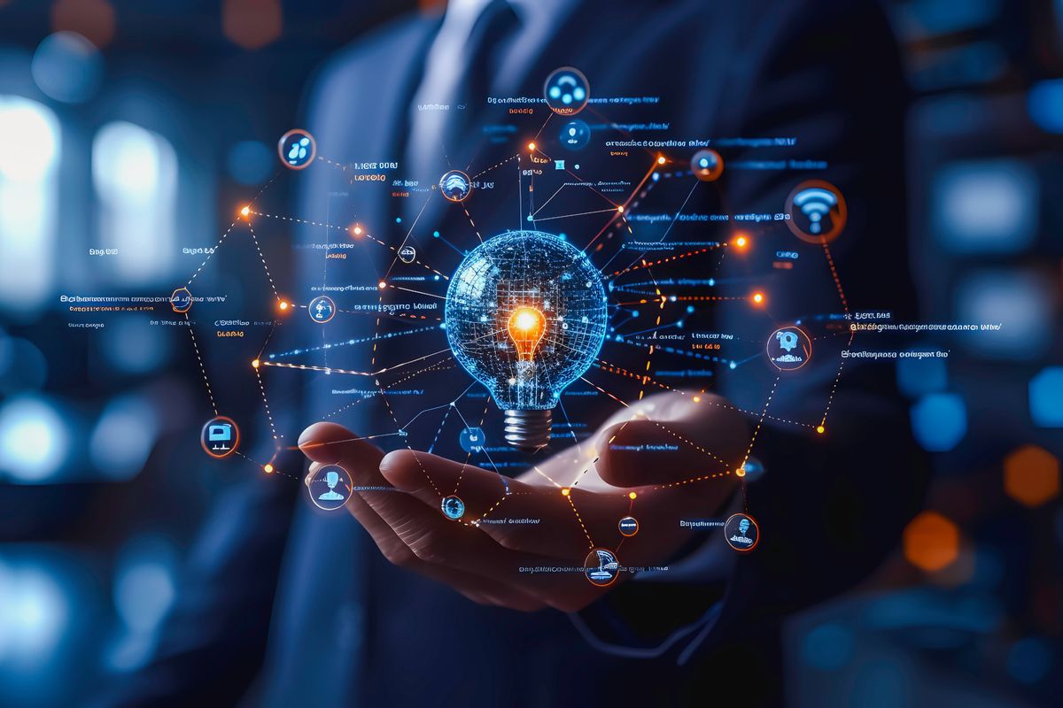 Monitor con dashboard di controllo e indicatori di rischio